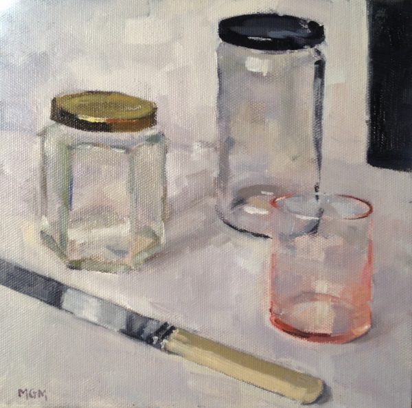 Madeline Morrow - Still Life with Jars and Knife