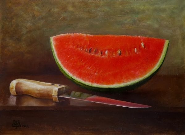 Şenol Özdemir - Watermelon slice and knife